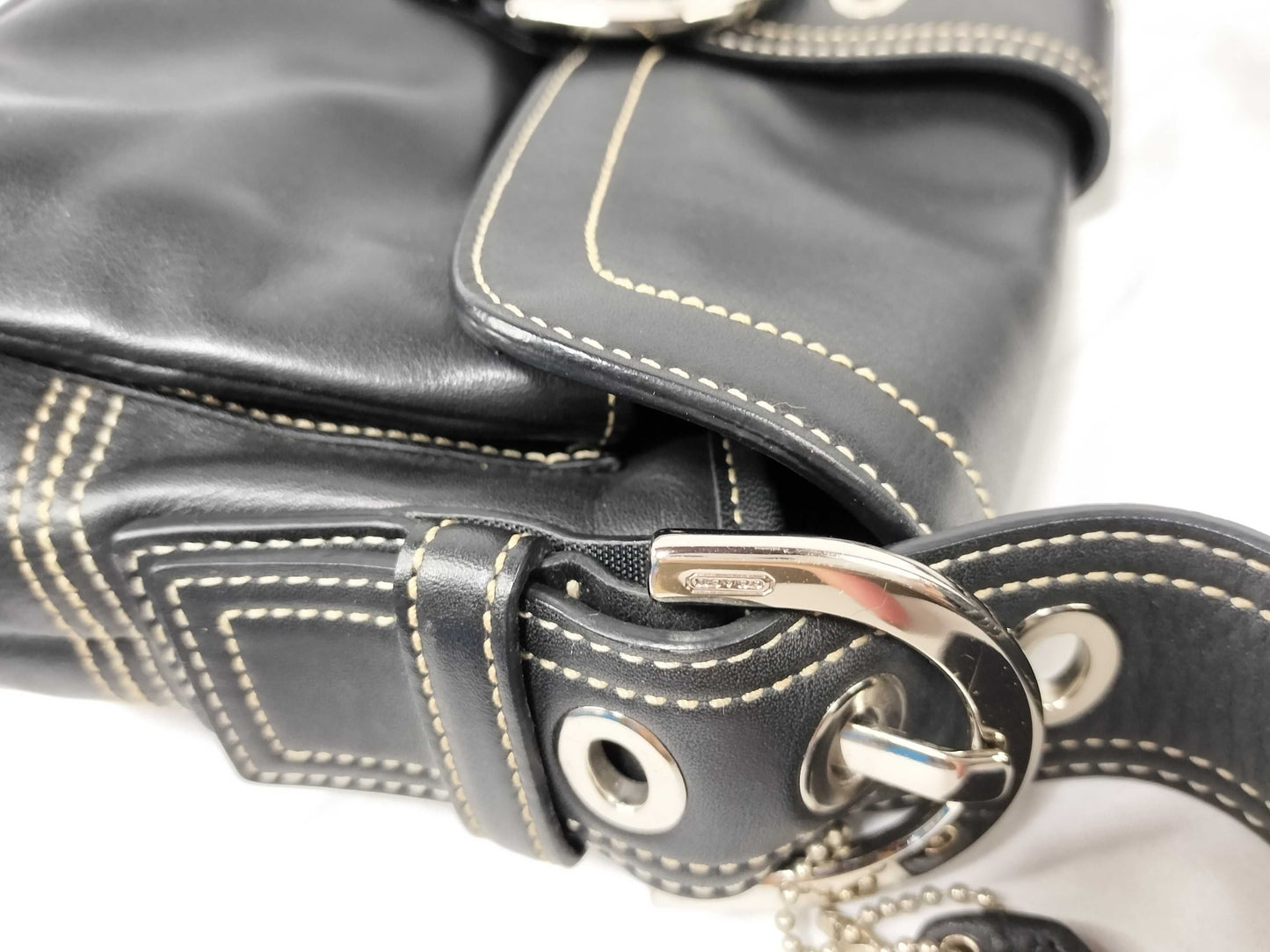 COACH / One-Shoulder Bag / 9434 / Soho / Double Pocket / Leather / Black Shoulder Bag