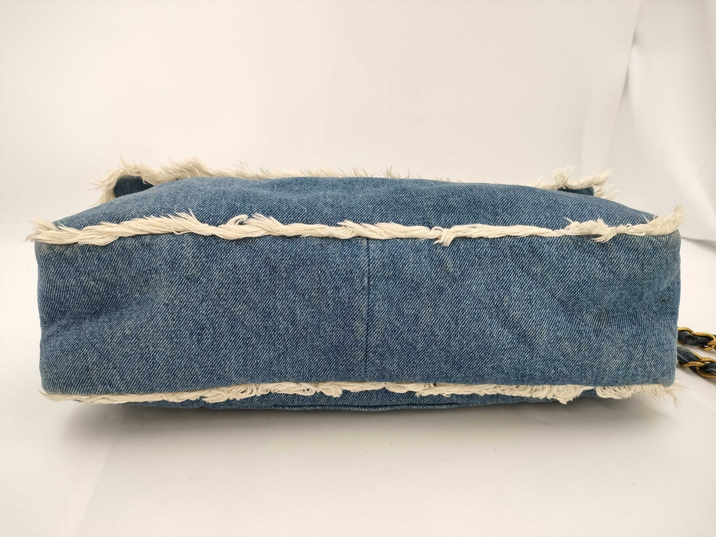 CHANEL Deca Matelasse 34 Denim/Blue/GD Shoulder Bag