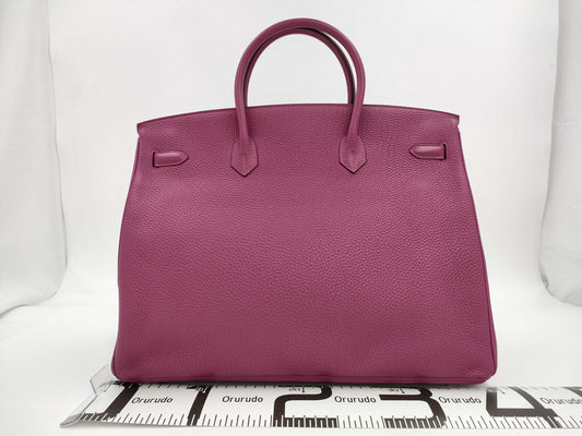 HERMES HERMES Birkin 40 Togo/Tosca/□O Stamp/Silver Handbag