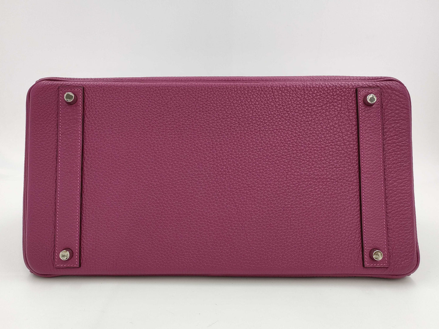 HERMES HERMES Birkin 40 Togo/Tosca/□O Stamp/Silver Handbag