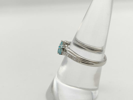 Paraiba tourmaline 0.26ct D0.08ct PT900 4.1g ring