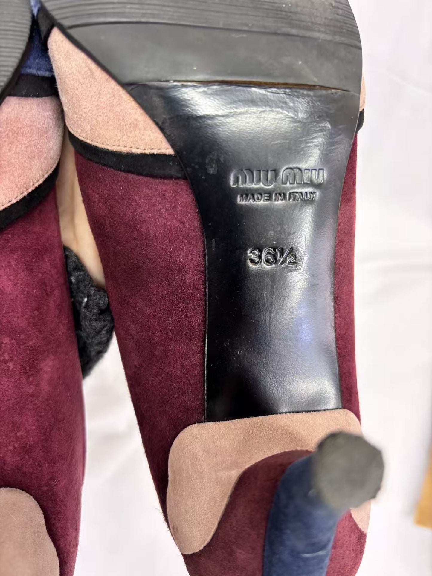 Miu Miu MIUMIU Open-Toe Mid-Heel Pumps