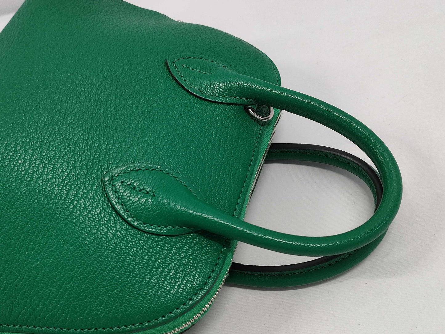 HERMES Mini Bolide 1923 Chevre Mint A Stamped Handbag