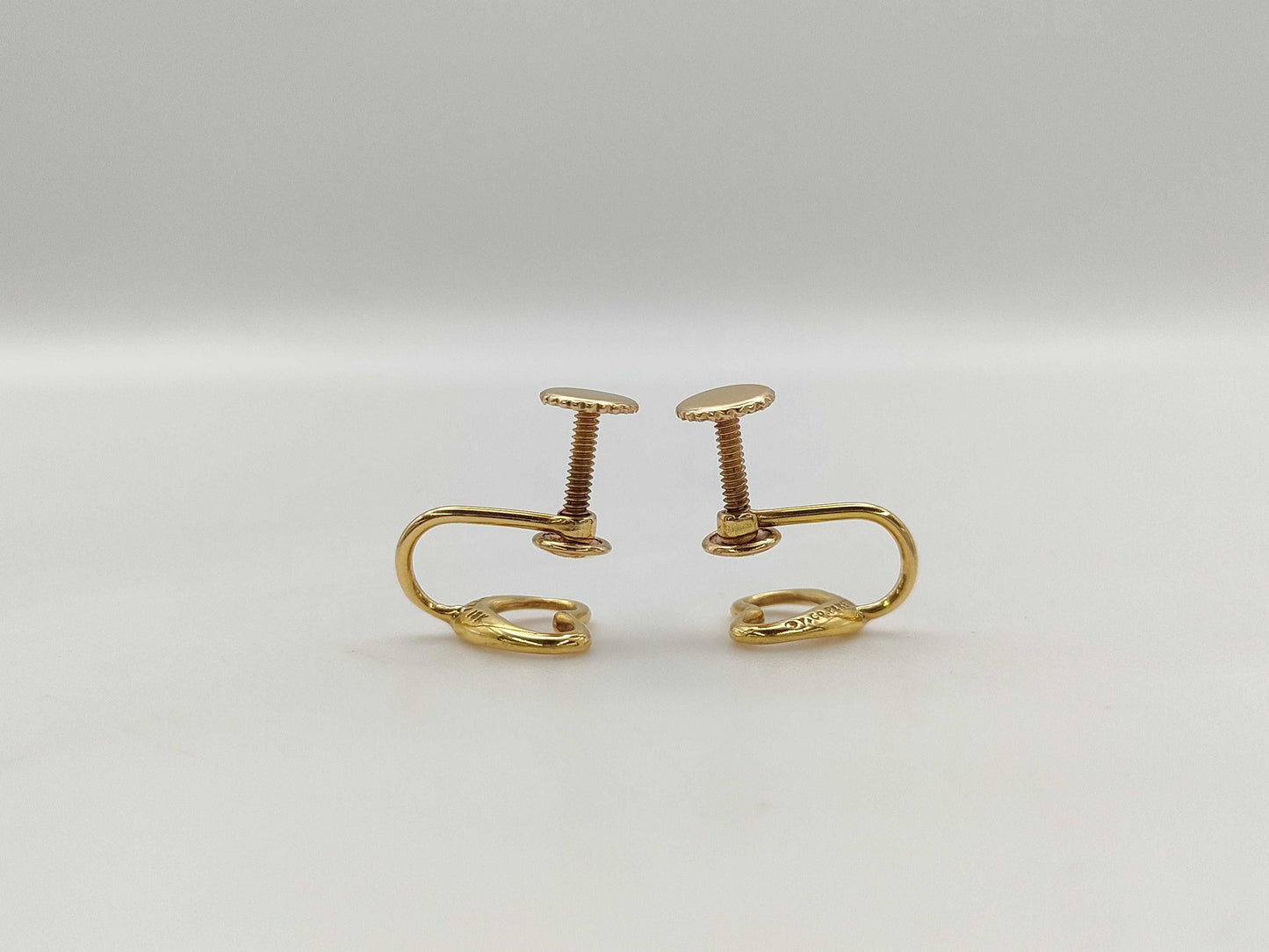 Tiffany & Co. Open Heart 18K 2.4g Earrings