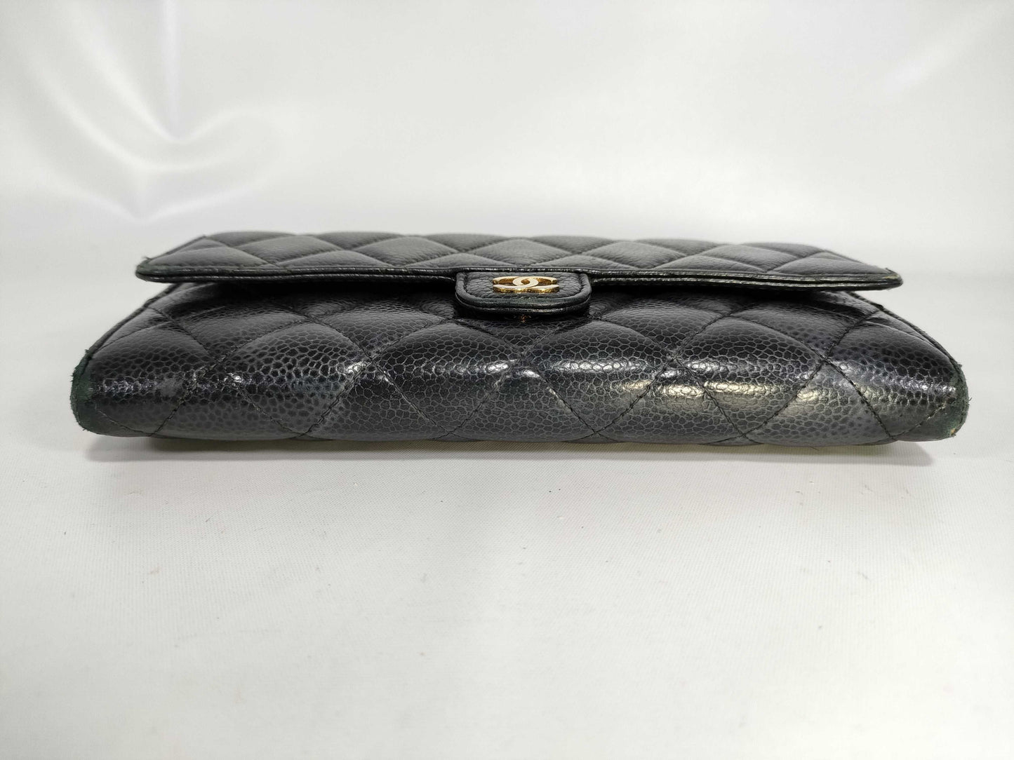 CHANEL Caviar Leather Matelasse Caviar Leather Long Wallet 25063581 Black Wallet