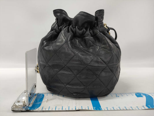 CHANEL Matelasse Lambskin Chain Shoulder Bag 0747071 Black Tote Bag