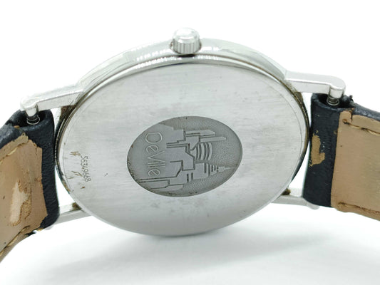 OMEGA De Ville 56349668 Stainless Steel/Leather/QZ Silver Dial Non-Working/No Operational Guarantee Boys' Watch