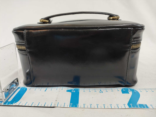 GUCCI Bamboo Leather Vanity Bag 032, 1705, 0150 Black