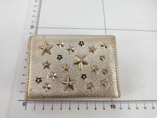 JIMMY CHOO Mini Wallet Gold Wallet