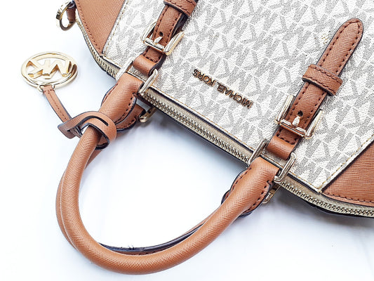 Michael Kors 3-Piece Logo Leather Handbag Set with Gold Hardware