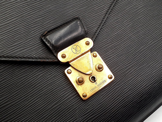LOUIS VUITTON Epi 2-Piece Set Epi Conseiller Business Bag Black Business Bag