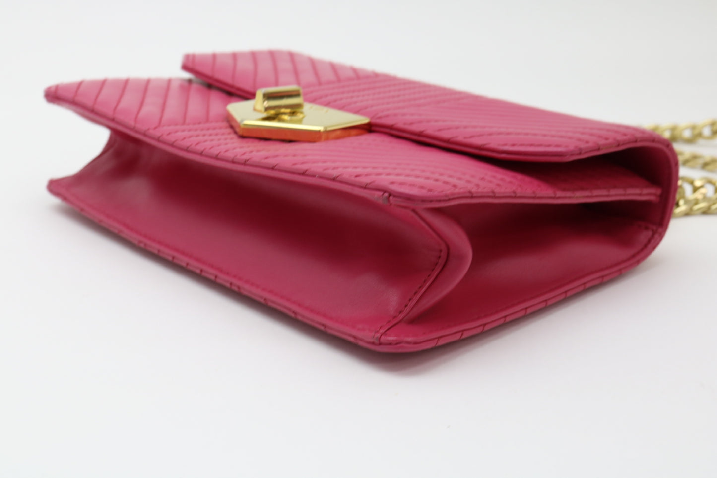 PRADA Quilted Leather Turnlock Chain Shoulder Bag