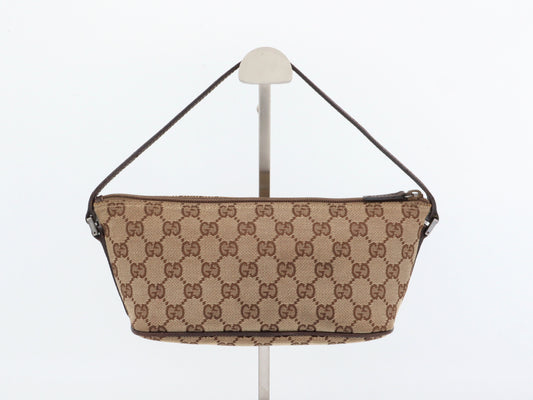 GUCCI GG Canvas Accessory Pouch Brown 07198 2123 Handbag