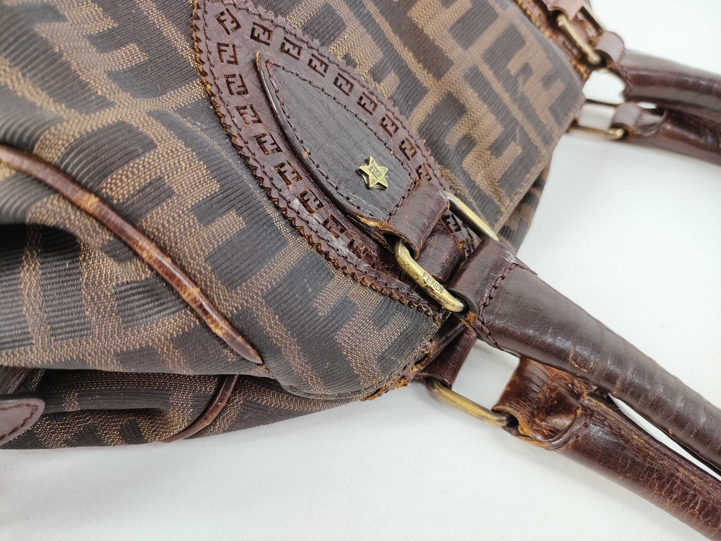 FENDI Zucca pattern Fendi Zucca handbag mini Boston bag handbag