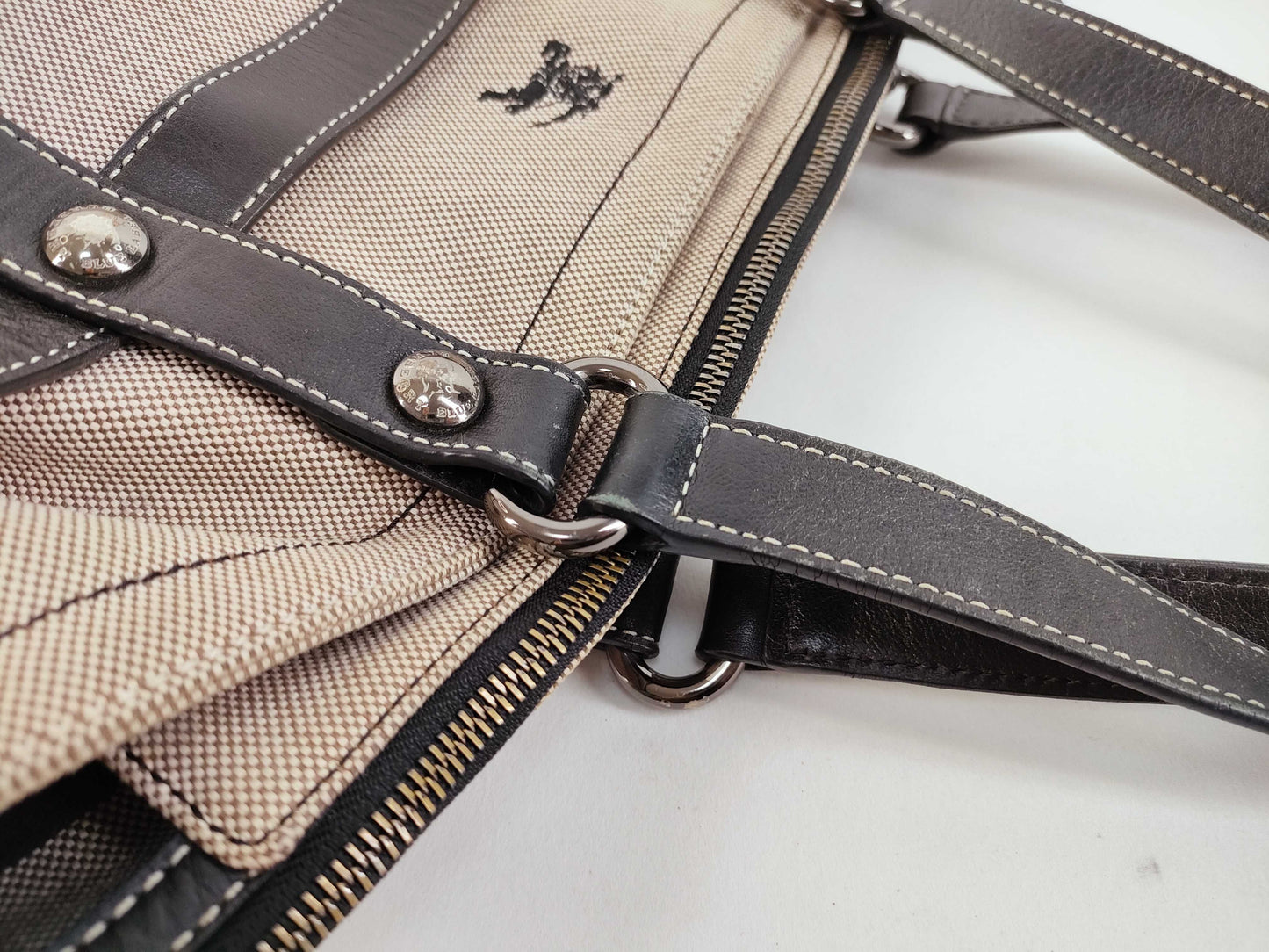 BURBERRY Handbag Tote Bag Gray Canvas Tote Bag