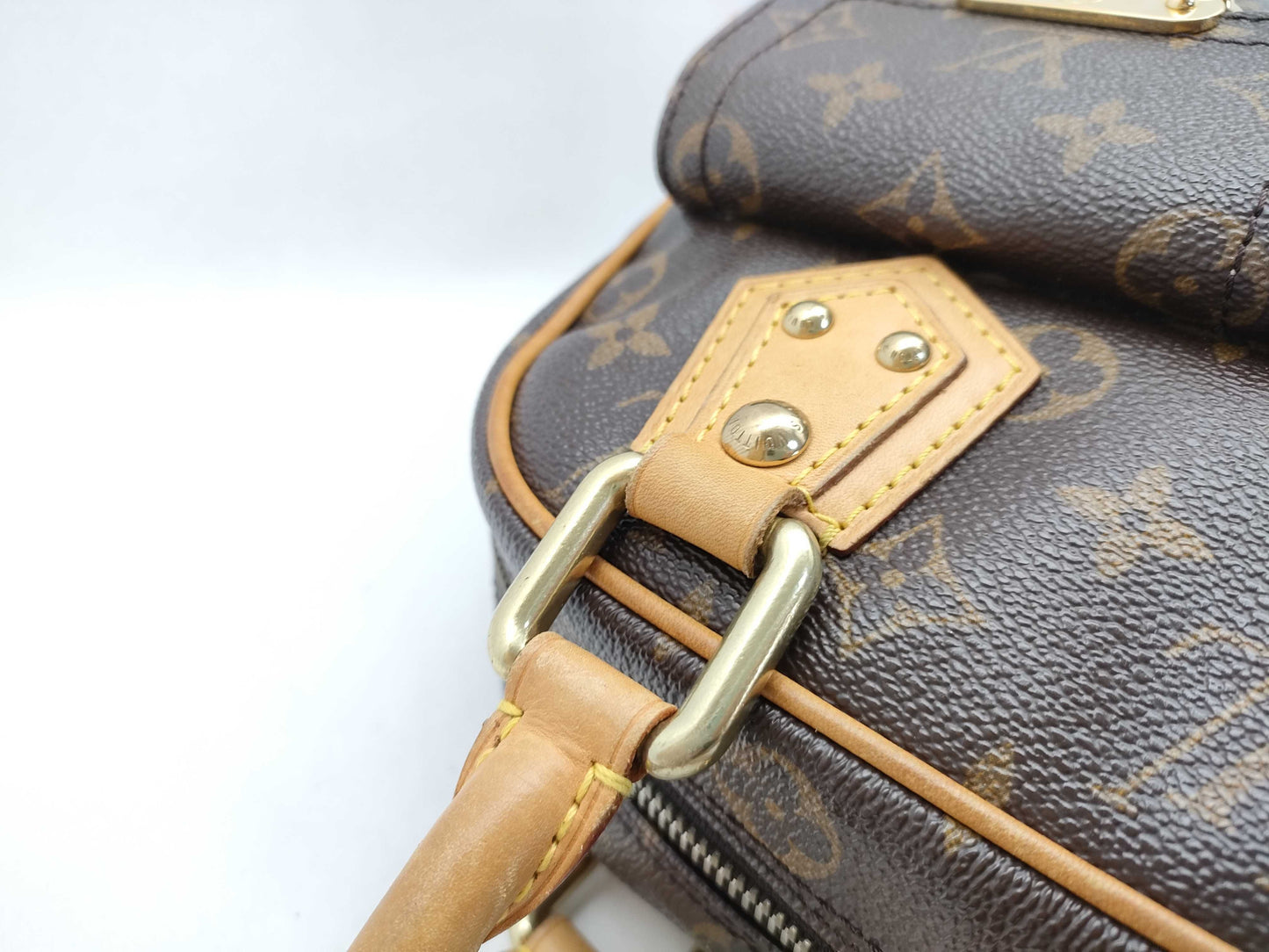 LOUIS VUITTON Monogram Manhattan PM M40026 VI0036 Brown Handbag