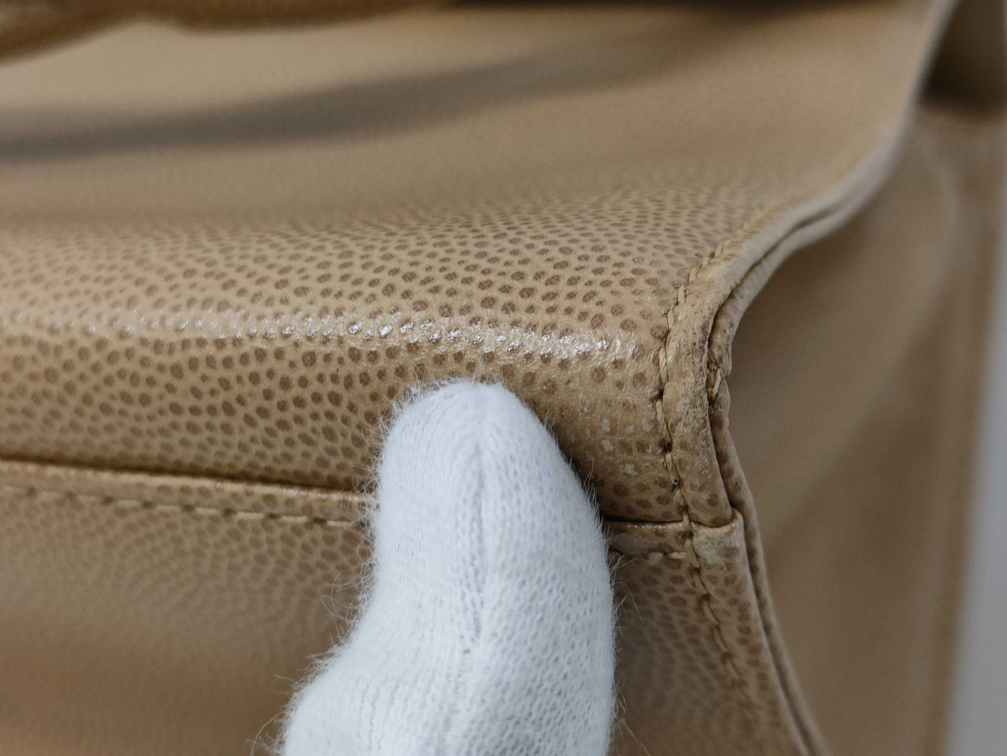 CHANEL Twist Shoulder Bag in Beige Caviar Skin