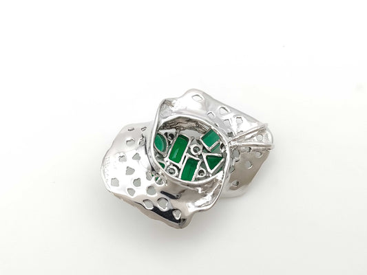 E2.45ct D0.21ct K18WG 13.1g Pendant Top