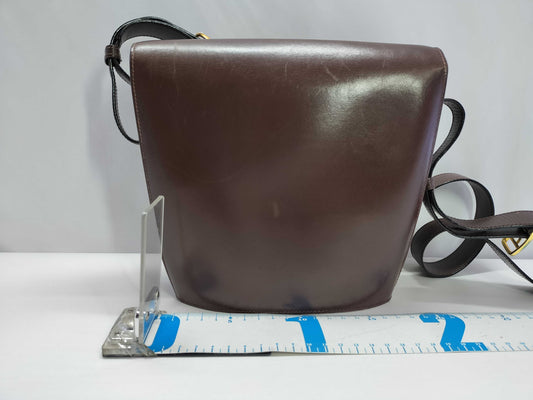 CELINE Circle Logo Leather Shoulder Bag