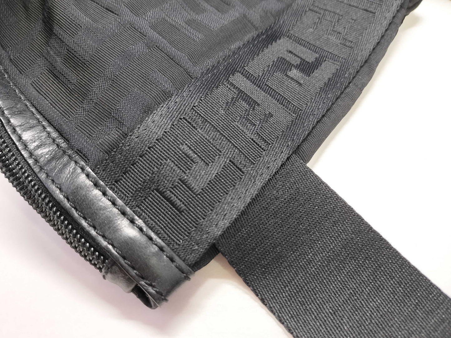 FENDI Zucca pattern FENDI Zucca canvas and leather waist body bag