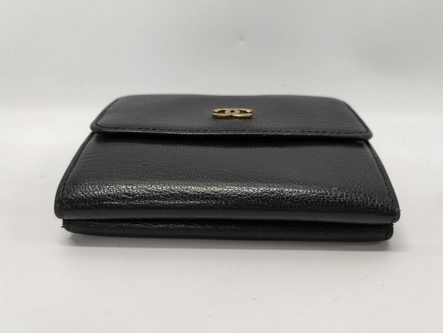 CHANEL Lambskin Folding Wallet with Cards and Stickers