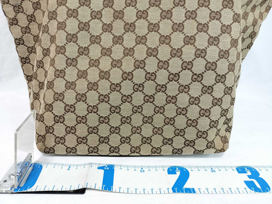 GUCCI GG Canvas Sherry Line Tote Bag