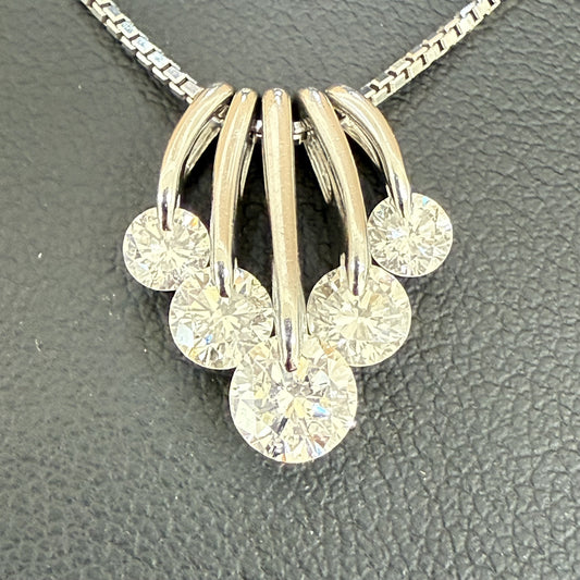 D1.50ct Pt900/850 8.0g Necklace