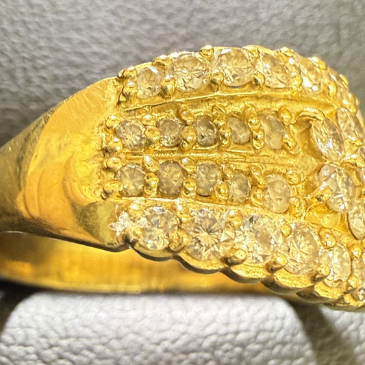 D1.00ct K18 4.2g Ring