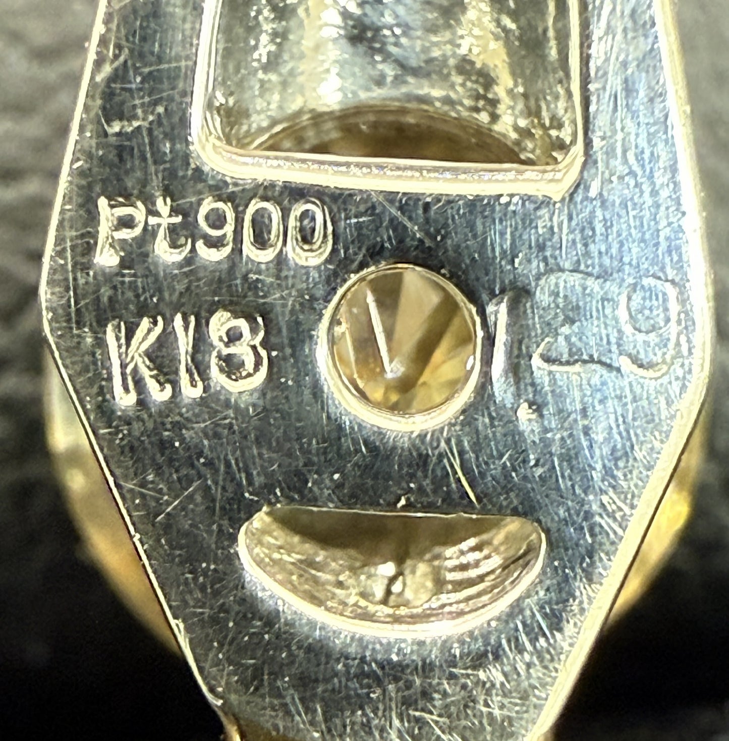 D1.29ct PT900/K18 2.8g Pendant Top