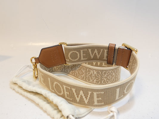 LOEWE Anagram Logo Leather Canvas Shoulder Strap Other Accessories
