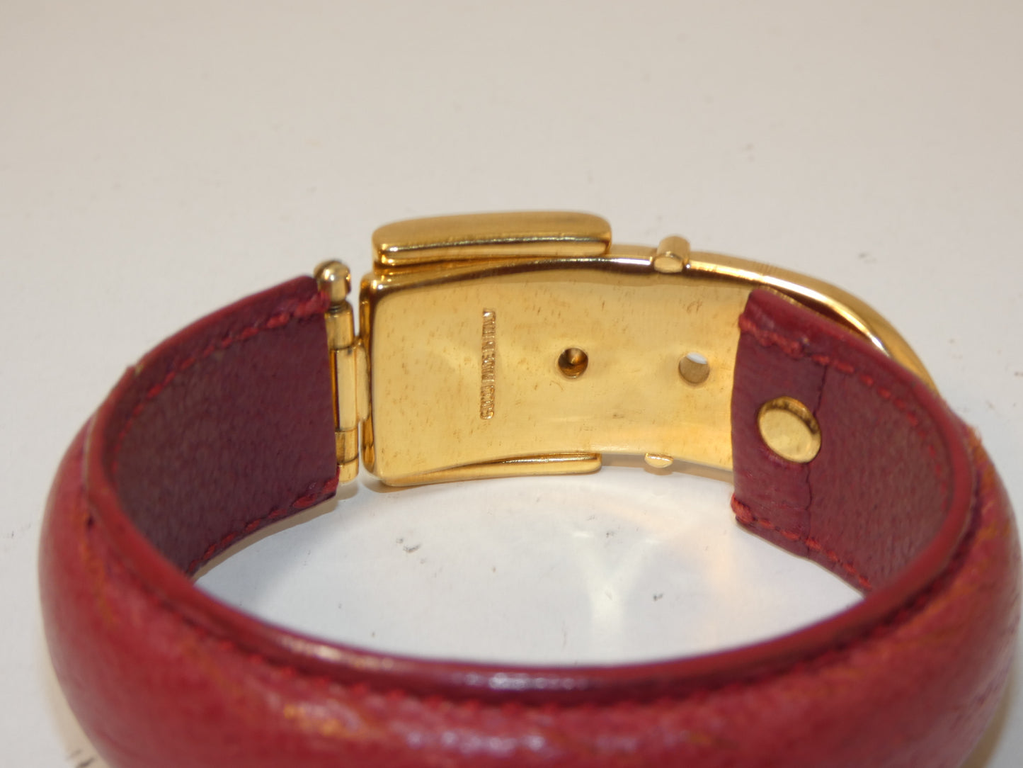 GUCCI Belt Leather GP Bangle Bracelet Bangle