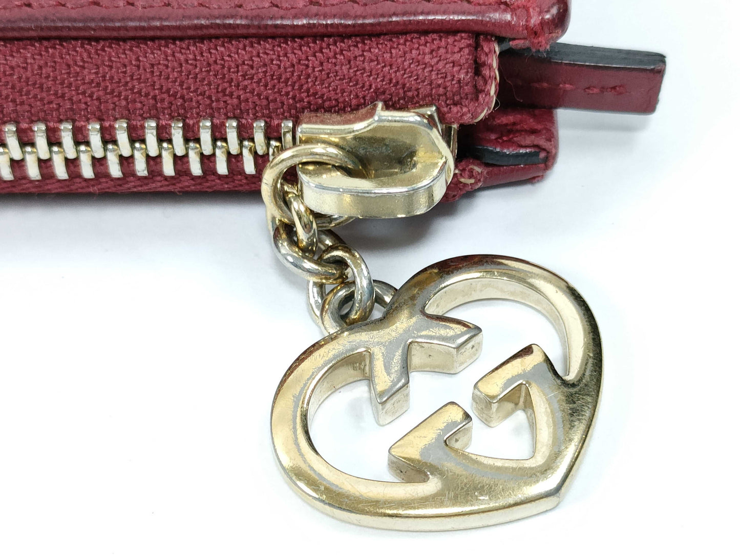 GUCCI GG Canvas L-Zip Long Wallet 295671 Red Wallet