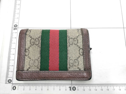 GUCCI Ophidia Sherry Line Folding Wallet GG Supreme Wallet