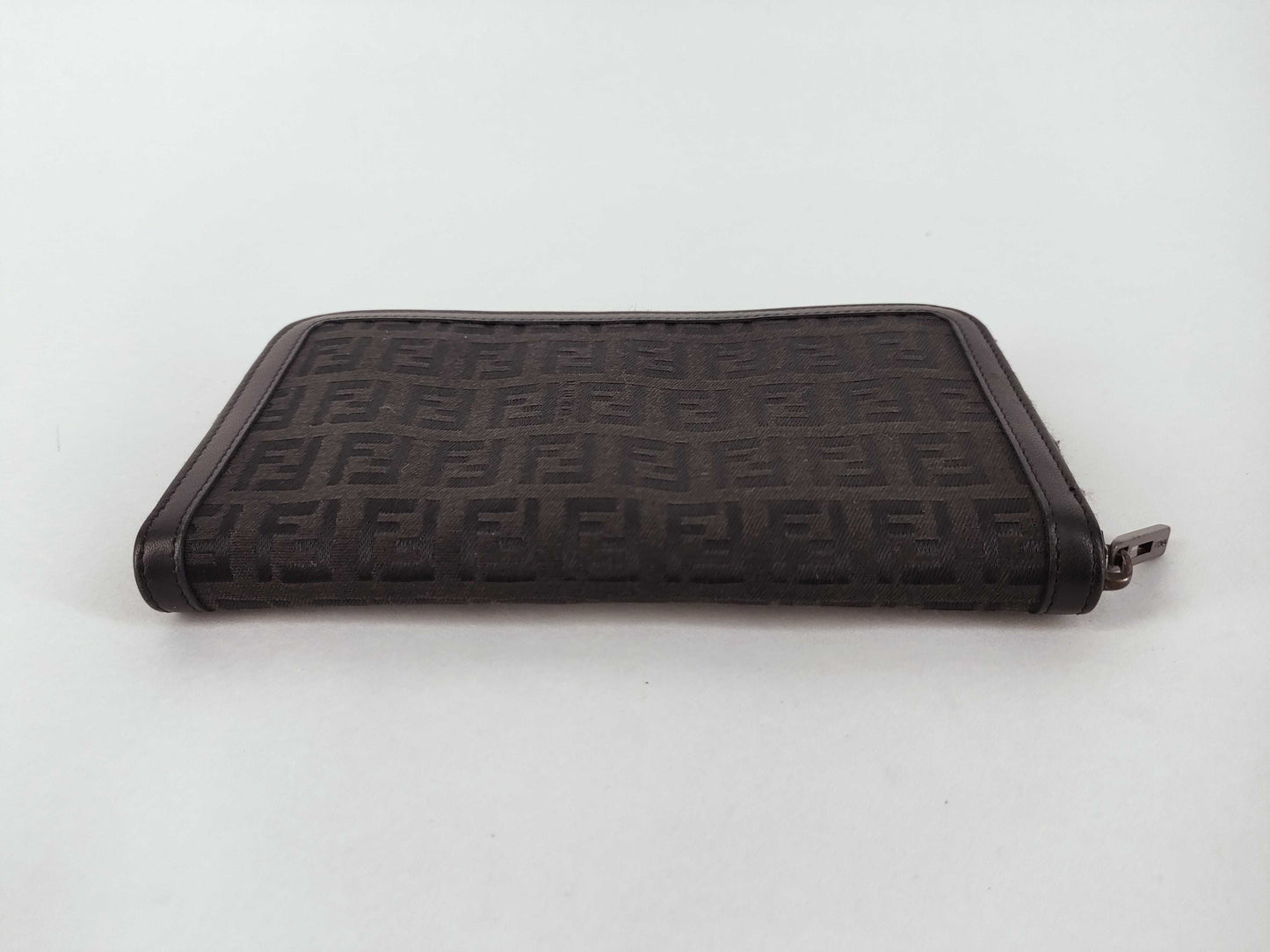FENDI Zucchino Round Zip Long Wallet