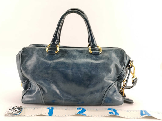 PRADA Prada 2-Way Bag, Navy, BN2324 Boston Bag