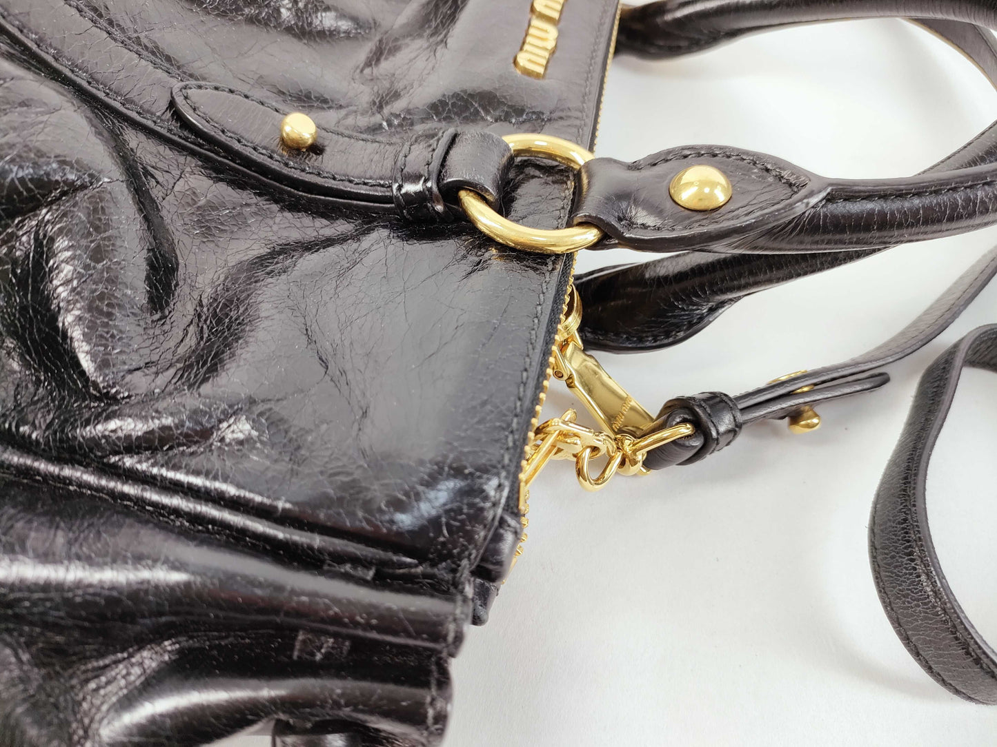 Miu Miu 2-way handbag/shoulder bag, Vitello Luxe leather handbag