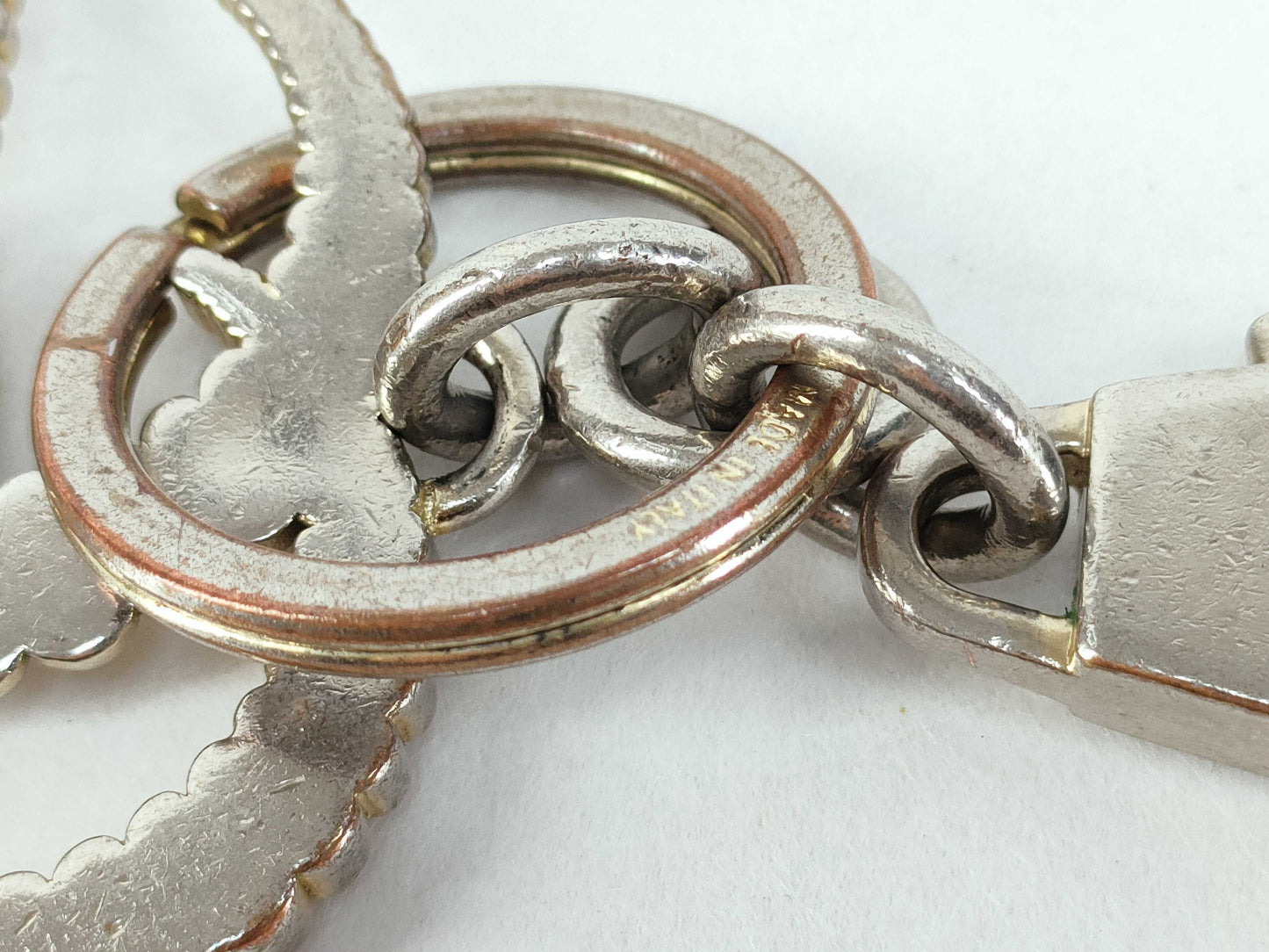 GUCCI GG Gucci Double GG Key Ring Charm Charm