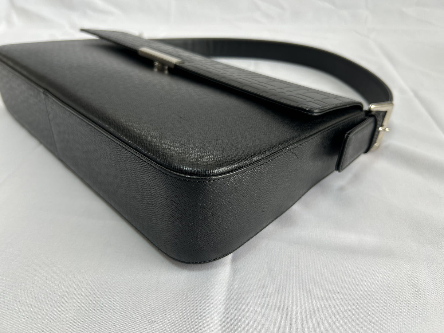 BURBERRY Leather Check Shoulder Bag