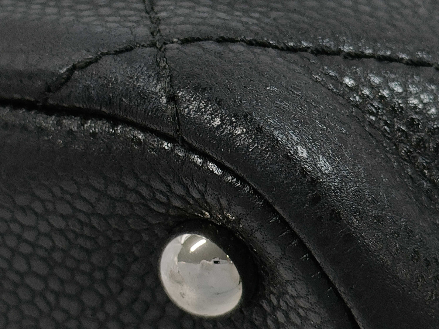 CHANEL Matelasse Soft Caviar Leather Tote Bag, Black