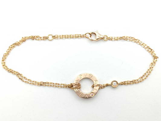 Cartier Love Circle 1PD/1PS PG 750 4.4g Bracelet/Bangle