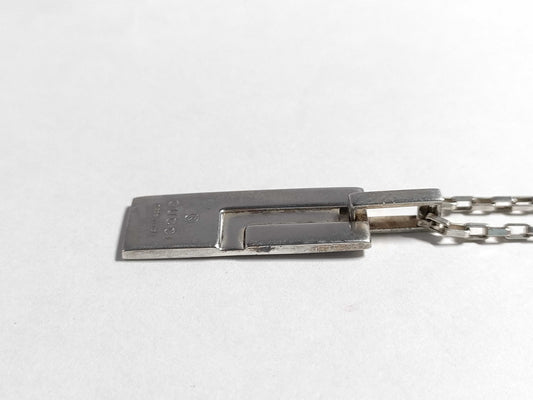 GUCCI SV925 Logo Necklace