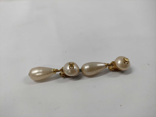 CHANEL CHANEL Chanel Earrings Drop Pearl Coco Mark 29 Earrings