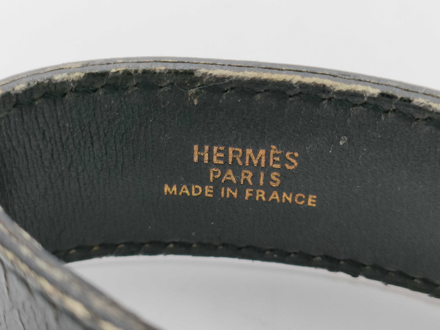 HERMES Artemis Leather Bracelet/Bangle