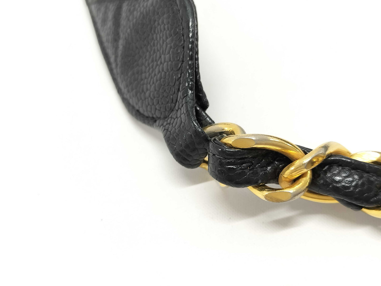 CHANEL Matelasse Chain Shoulder Bag Caviar Skin Shoulder Bag