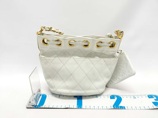 CHANEL Bicolor Chain Shoulder Bag Lambskin Shoulder Bag