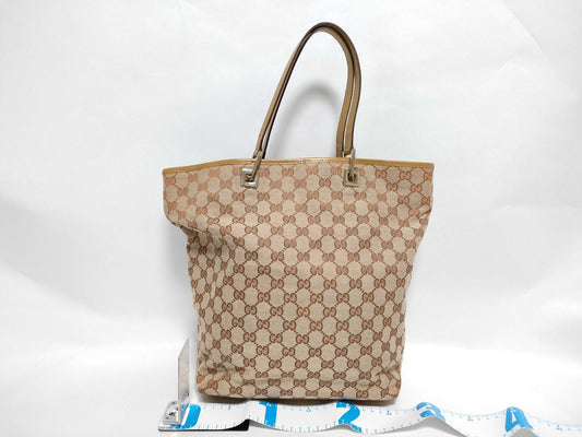 GUCCI GG Canvas 002.1098.3444 GG Tote Bag Canvas/Leather Beige/Camel Tote Bag