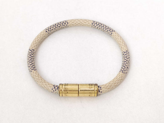 LOUIS VUITTON Damier Azur Bracelet Louis Vuitton Damier Azur Bracelet Keep It Azur M6607E Bracelet/Bangle