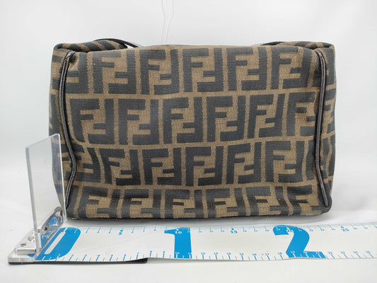 FENDI Zucca pattern pouch with locking hardware