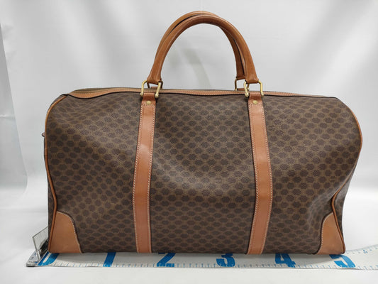 CELINE Macadam Boston Bag in Brown Leather with Padlock