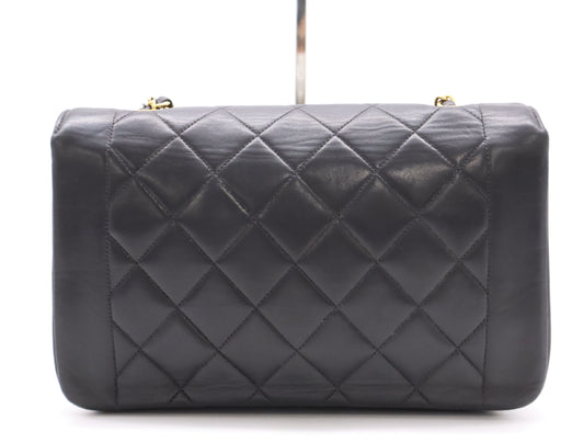 CHANEL Diana 25 Lambskin Shoulder Bag in Black with Seal 3408335